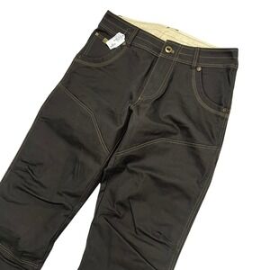 Kuhl The Law Espresso Brown Vintage Patina Dye Work Utility Pants Mens 32x34